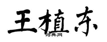 翁闓運王植東楷書個性簽名怎么寫