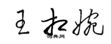 駱恆光王相婉草書個性簽名怎么寫