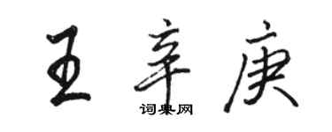 駱恆光王辛庚行書個性簽名怎么寫