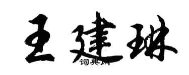 胡問遂王建琳行書個性簽名怎么寫