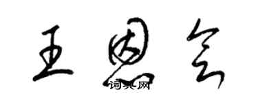 梁錦英王恩會草書個性簽名怎么寫