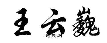 胡問遂王雲巍行書個性簽名怎么寫