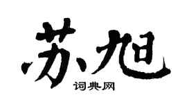 翁闓運蘇旭楷書個性簽名怎么寫