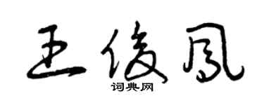 曾慶福王俊鳳草書個性簽名怎么寫