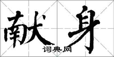 翁闓運獻身楷書怎么寫