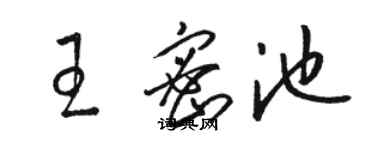 駱恆光王密池草書個性簽名怎么寫