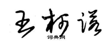 朱錫榮王柯諾草書個性簽名怎么寫