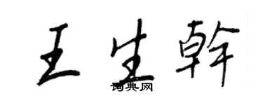 王正良王生乾行書個性簽名怎么寫
