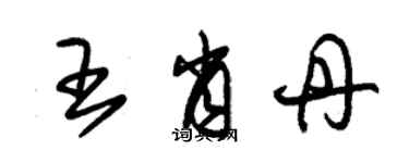 朱錫榮王肖丹草書個性簽名怎么寫