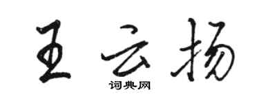 駱恆光王雲揚行書個性簽名怎么寫