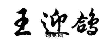 胡問遂王迎鴿行書個性簽名怎么寫