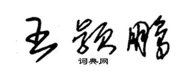 朱錫榮王穎鵬草書個性簽名怎么寫