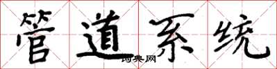 周炳元管道系統楷書怎么寫