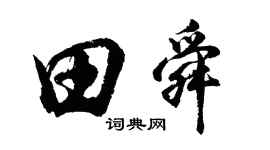 胡問遂田舜行書個性簽名怎么寫