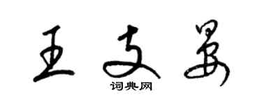 梁錦英王支晏草書個性簽名怎么寫