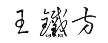 駱恆光王鐵方草書個性簽名怎么寫