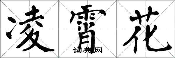 翁闓運凌霄花楷書怎么寫