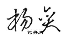 駱恆光楊奕草書個性簽名怎么寫