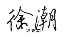 駱恆光徐潮行書個性簽名怎么寫