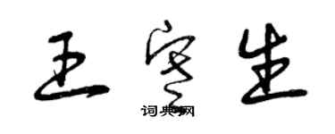 曾慶福王寒生草書個性簽名怎么寫