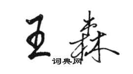 駱恆光王森行書個性簽名怎么寫