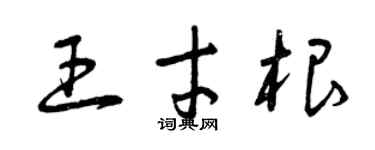 曾慶福王才根草書個性簽名怎么寫