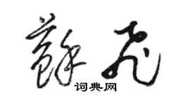 駱恆光蘇飛草書個性簽名怎么寫