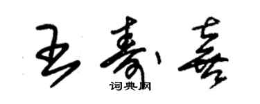 朱錫榮王壽喜草書個性簽名怎么寫