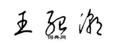 梁錦英王紹潮草書個性簽名怎么寫