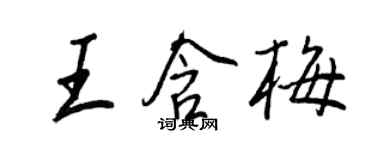 王正良王含梅行書個性簽名怎么寫