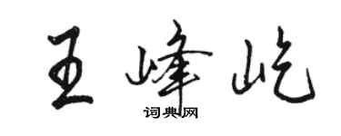駱恆光王峰屹行書個性簽名怎么寫