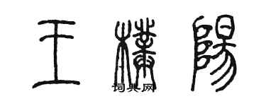 陳墨王璞陽篆書個性簽名怎么寫