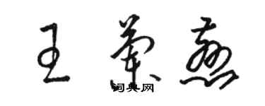 駱恆光王蘭慈草書個性簽名怎么寫