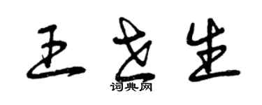 曾慶福王世生草書個性簽名怎么寫