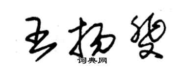 朱錫榮王揚斐草書個性簽名怎么寫