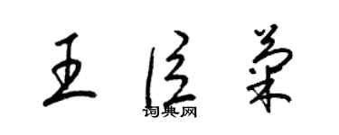 梁錦英王臣菊草書個性簽名怎么寫