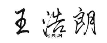 駱恆光王浩朗行書個性簽名怎么寫