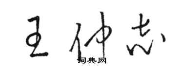 駱恆光王仲志草書個性簽名怎么寫