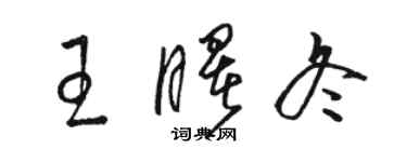 駱恆光王曙冬草書個性簽名怎么寫