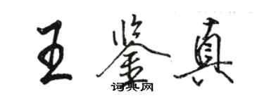 駱恆光王鑑真行書個性簽名怎么寫