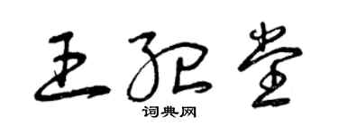 曾慶福王紀堂草書個性簽名怎么寫