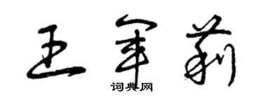 曾慶福王軍莉草書個性簽名怎么寫