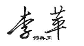 駱恆光李苹行書個性簽名怎么寫