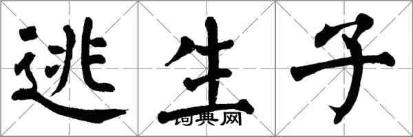 翁闓運逃生子楷書怎么寫