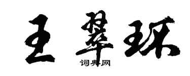 胡問遂王翠環行書個性簽名怎么寫