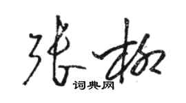 駱恆光張柳草書個性簽名怎么寫