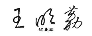 駱恆光王明荔草書個性簽名怎么寫