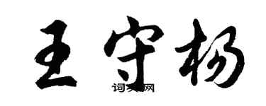 胡問遂王守楊行書個性簽名怎么寫