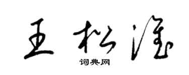 梁錦英王松淮草書個性簽名怎么寫