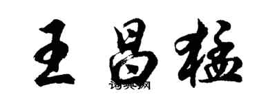 胡問遂王昌猛行書個性簽名怎么寫